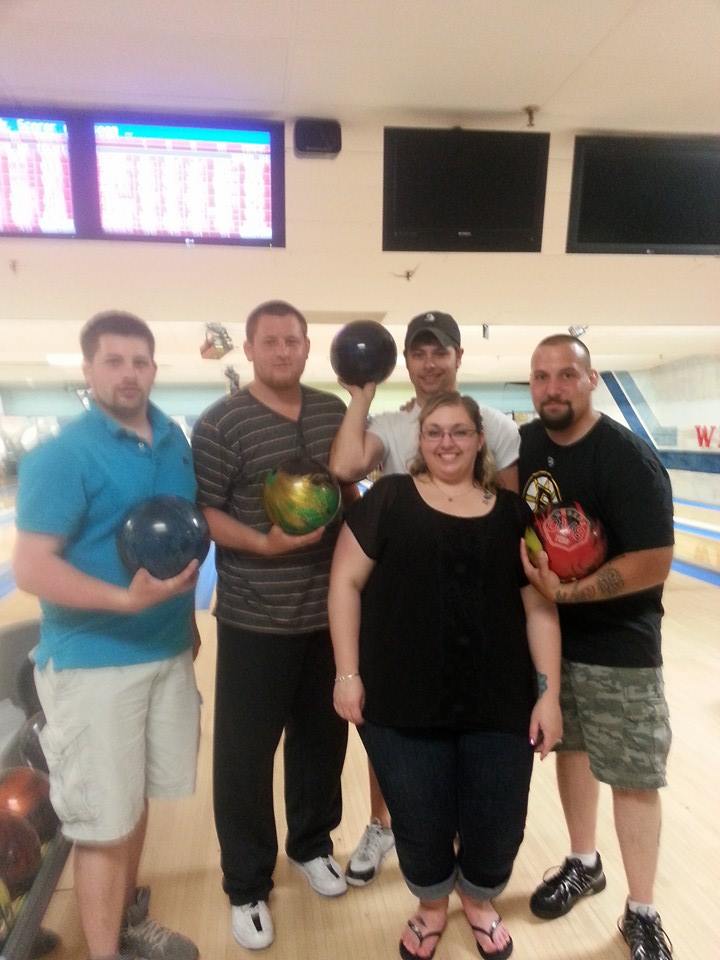 2013-14 Westgate Mixed league champions, Team 14 (Front: Denise Chamrin; Back {L-R}: Jamie Irving, Jeramie Irving, Coley Ralph, Joe Chamrin)