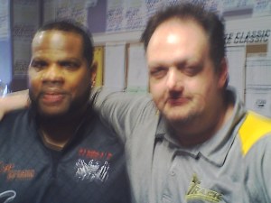 A meeting of the old state record holder and the new one. You know the man on the left, and Jim Lovewell is on the right.